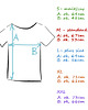 t-shirt damskie Kreska biała przesunięta na czarnym Oversize 3