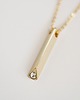 złote naszyjniki Gold Plated Vertical Rhinestone Bar Necklace 1