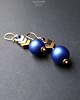 kolczyki szklane Hematytowe szewrony urocze długie modne kolczyki w stylu boho handmade 2