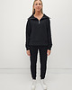 komplety damskie Anisa minimalistyczny lekko dopasowany komplet spodnie i bluza - Black 1