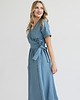 sukienki midi damskie Lniana Sukienka JASMINE DUSTY BLUE 6