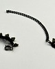 chokery Choker frywolitkowy z szarym spinelem  Seria Boho 3