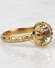 pierścionki złote Złoty pierścionek Princess z kryształem górskim w stylu Vintage 2
