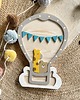 lampy do pokoju dziecka Lampka z drewna Balon niebieski NINKI WOOD 4