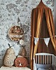 namioty i tipi dla dzieci MUSZTARDOWY baldachim z lnu do pokoju dziecka, styl boho 1