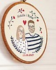 Ślub - inne Personalizowana pamiątka ślubna/zaręczynowa , haft w oprawie vintage 6