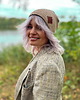 czapki damskie Bawełniana czapka jesienna logo ekoskórka "Beżowa" 4