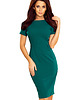 sukienki midi damskie 150-4 Sukienka DOROTA - elegancka - ZIELONA 4