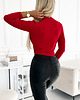 body damskie 375-6 BODY z kopertowym dekoltem - CZERWONE 3