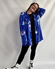 bluza bez kaptura damska Aksamitna BLUZA KIMONO domowe/kopertowa marynarka, autorski print MEDUZY 4