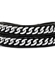 bransoletki skórzane Bransoleta Silver Chain on Black Leather 2