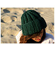 czapki damskie Czapka beanie  z wełną w kolorze szmaragdowym 1