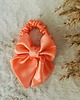 gumki do włosów Gumka jedwabna, scrunchie, frotka z kokardą jasny łosoś 1