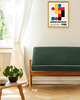 grafiki i ilustracje DWA PLAKATY retro  bauhaus  mid century kolorowe 1