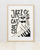 grafiki i ilustracje PLAKAT z kotem, prezent dla kociary, zabawny prezent jazz 3