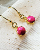 kolczyki z kamieniami Kolczyki z koralem, czerwone kolczyki 3