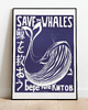 plakaty Plakat Vintage Retro Whale 1