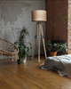 lampy podłogowe Lampa podłogowa LEEA - STEEL OAK.  Abażur fornir  dąb. 9