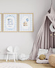 obrazy i plakaty do pokoju dziecięcego Zestaw 3 plakatów dla dziewczynki -BŁĘKIT 2