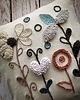 poduszki plecione Poduszka kwiaty punch needle boho natural 2