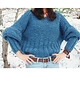 swetry damskie  Niebieski sweter handmade moher z wełną 5