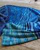 szale damskie UNIKAT szal dziergany "Deep Ocean Blues" 1