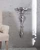 regały i półki Mini konsola, półka ścienna, szafka nocna Baroque srebrna aluminiowa 60cm 1