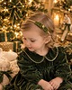 ozdoby do włosów dla dzieci Elegancka kokarda świąteczna cyrkonia zieleń opaska lub spinka 1