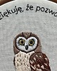 akcesoria różne Tamborek haftowany, metryczka, podziękowania 1