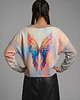 bluza bez kaptura damska Bluza Nidra pastelowe skrzydła oversize Auri Lili unikat L 1