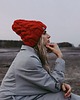 czapki damskie Czapka Bredka Premium wełna merino Kobalt 1