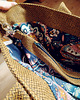 torby XXL Miodowo-niebieska pleciona huge bag 3
