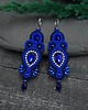 kolczyki soutache Kolczyki sutasz chabrowe wieczorowe długie Orina 2