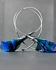 kolczyki wire wrapping Srebrne kolczyki koła pawie pióra 1