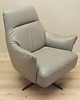 fotele Fotel obrotowy skórzany, włoski design, lata 90, produkcja: Natuzzi 4