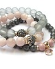 bransoletki z kamieni naturalnych Grey and antique pink  /09-2014/-  set 3