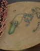 naszyjniki - inne Naszyjnik Talizman zielony kryształ górski wire wrapping 1