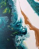 obrazy Złote Piaski ręcznie malowana abstrakcja 70x70 cm 2