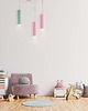 lampy do pokoju dziecka Szara lampa wisząca tuby do salonu w stylu skandynawskim VIZELA T3 1