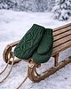 rękawiczki damskie Luksusowo miękkie rękawiczki -100% wełny merynosów  ciemna zieleń 2