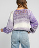 swetry damskie  Sweter ażurowy o grubszym splocie chunky knit F1976 fiolet 1