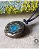 wisiory Turkusowy wisior ceramiczny SEAGLASS, naszyjnik z duszą 1