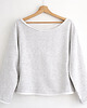 bluza bez kaptura damska Szara bluza cięta Bez ściągaczy 2