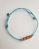 bransoletki z kamieni naturalnych Bransoletka BOHO sznurkowa turkusowa, jaspis obrazkowy, hematyt 4