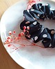 gumki do włosów Scrunchie gumka do włosów jedwabna Dottie black czarna groszki kropki S,M,L 2