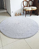 dywany Dywan okrągły gęsty splot gładki szary 1