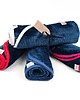 kocyki, kołderki, pościel dla dzieci Kocyk FloppyLove Navy Blu & Red Tags 3