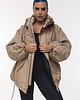 kurtki damskie Kurtka bomber hoodie oversize mocca 7