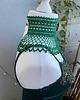 chokery Belle epoque retro koronkowy naszyjnik w kolorze butelkowej zieleni 3