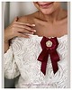 broszki Brosza  / Krawat w kolorze burgund  z Reniferem Exclusive 9